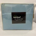 Zen Bamboo 1800 Series Luxury 4PC Sheet Set King Sky Blue Eco-friendly. Fixed Price $28.00.
