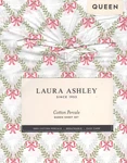 Laura Ashley Queen Sheet Set Bow Trellis Green 4PC Cottage Holiday Farmhouse Red. Fixed Price $68.39.