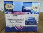 Hejeme King Premium Bamboo Floral Sheet Set 6PC Deep Pocket Designers Collection. Fixed Price $49.00.