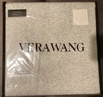 Vera Wang Queen Sheet Set Distressed Dot Gray Cotton Luxurious Satin Weave 4PC. Fixed Price $70.00.