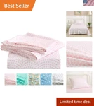 Kids Bed Sheets Full Pink Heart Printed For Girls, Soft Lightweight Mi.... Fixed Price $52.99.