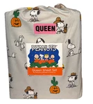 Peanuts Queen Sheet Set Snoopy Cowboy Western Pumpkin Jack Lantern Halloween *. Fixed Price $41.98.