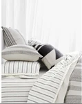 Ralph Lauren Taylor Stripe Standard Pillowcases Cream & Charcoal 100% Cotton. Fixed Price $49.95.