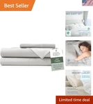 Wrinkle-resistant 3-PIECE Twin Bed Sheet Set Soft & Moisture-wicking Bamboo. Fixed Price $79.99.