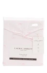Laura Ashley Queen Cotton Curtsey Pink Bow & Striped Pattern Sheet Set. Fixed Price $70.00.
