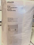 New Package Ikea Ullvide White King Sheet Set, Flat, Fitted 2 Pillow Cases. Fixed Price $44.00.