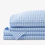 The Company Store Gingham Classic Cool Organic Cotton Percale Bed Sheet Set. Fixed Price $60.00.