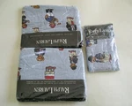 Ralph Lauren Polo Teddy Bear Stripe Twin Flat & Fitted Sheet Pillowcase 4PCS Set. Fixed Price $299.99.