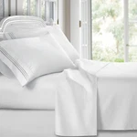 Luxury 1800 Series Clara Clark Microfiber Linen Bed Flat Fitted 4PC Sheet Set. Fixed Price $33.96.