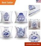 Traditional Chinese Embroidered Pillow Covers, 18X18 Decorative Cushion Set Of 4. Fixed Price $48.59.
