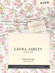 Laura Ashley King Sheet Set Dianes Ditsy Pink 4PC Floral Cottage Farmhouse Green. Fixed Price $77.39.