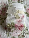 Laura Ashley Floral Cotton Hand Towels Set Of Two 16X30" Oeko-tex. Fixed Price $35.00.