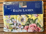 New Ralph Lauren Brooke Floral Yellow Twin Flat Sheet Nip. Fixed Price $39.99.