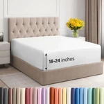 Extra Deep Microfiber Fitted Sheet Only, Fits 18"-24" Mattress, By Cgk Linens. Fixed Price $31.99.