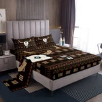 Erosebridal Western Cowboy Queen Size Bed Sheets Set Boho Aztec Flat Fitted. Fixed Price $81.86.