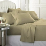 Luxury Home 1600 Series Egyptian Softness Pc Sheet Set Khaki - Size Cal King. Fixed Price $19.98.