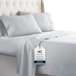 Hc Collection 4-PIECE Bed Sheet Set Full Size Ice Blue Ultra Soft. Fixed Price $23.95.
