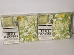 Nos Vtg Danville Field Flowers Double Sheet Set 70S Floral Green Yellow Retro. Fixed Price $42.99.