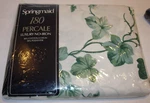 Vintage Springmaid Ivy Arbor Green White Twin Fitted Sheet 180 Cotton Poly. Fixed Price $18.04.