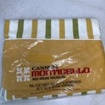 Cannon Monticello Full Flat Sheet New Vintage Mustard Yellow Green Stripe Muslin. Fixed Price $15.38.