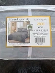 Hotel Quality 2800 Series Cotton Sheets Queen Size Set Of 4 Deep Pockets Gray. Fixed Price $35.00.