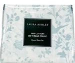Gorgeous! Queen Sheet Set 100% Cotton Toile Laura Ashley Garden Palace Celadon. Fixed Price $78.42.