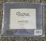 New Bare Home King 4 Pc Premium Microfiber Sheet Set Grey Hypoallergenic 1800. Fixed Price $39.99.