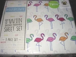 Flamingo Twin Sheet Set #bedtime Polyester Microfiber 3 Pcs New. Fixed Price $28.01.