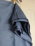 Members Mark Queen Size Flat Sheet Blue 400 Thread Count Cotton And Lyocell. Fixed Price $9.95.