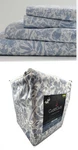 $110 Cuddl Duds Flannel Blue Botanical Toile King Sheet Set Bunny Rabbits Birds. Fixed Price $59.97.