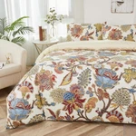 New Anthropologie Cream Boho King Size Floral Bedding Duvet Sheet Sham Set. Fixed Price $275.00.