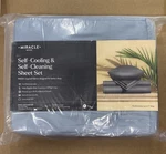 Miracle Made Extra Luxe Self-cooling Self-cleaning King Sheet Set Light Blue. Fixed Price $99.95.