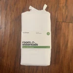 Twin/twin Xl Easy Care Cotton Blend Sateen Flat Sheet White - Room Essentials. Fixed Price $9.89.