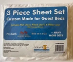 Corner Ii Ltd Ibed 3 Piece Cot White Sheet Set Custom Made For Guest New. Fixed Price $24.99.