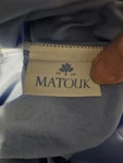 Matouk Queen Sheet Set, Light Blue, 100 Percent Egyptian Cotton. Fixed Price $450.00.