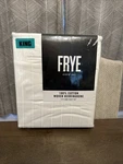 New Frye King Sheet Set 100% Cotton Woven Herringbone 4 Pc White-original Bag. Fixed Price $75.00.
