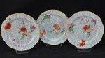 Of 3 Hand Painted & Transfer Wedgwood Inch Sheet Rose Tea Plates 1840. Fixed Price $35.00.