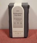 Threshold 400 Thread Count Performance Flat Sheet Dark Gray Queen. Fixed Price $17.99.