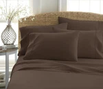 New Ienjoy Home 6 Piece King Sheet Set Breathable Double-brushed Chocolate Brown. Fixed Price $26.99.
