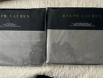 Ralph Lauren Gray Haberdashery King Flat And Fitted Sheet New. Fixed Price $239.00.
