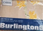 Burlington Caress Springtime Full Flat Sheet Nos Daffodils Roses Floral Tan. Fixed Price $10.99.
