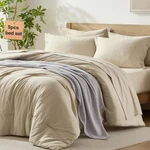 Homelike Moment Twin Comforter Set With Sheets Beige, 5 Piece Bed A B.... Fixed Price $93.98.