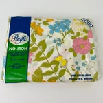 Vtg Pacific No-iron Extra-strength Muslin Double Bed Fitted Sheet Floral Flowers. Fixed Price $13.47.
