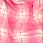 Pink & Cream Plaid Cotton Flannel Fabric: Brushed 58" Wide Fashion Tartan Check. Fixed Price $13.99.