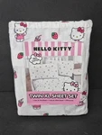 Hello Kitty Sanrio Twin Xl Sheet Set 3 Piece 100% Cotton. Fixed Price $29.98.
