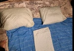 Shark Geometric Pattern Flat Sheet Set Light Green Blue Gray Kids Teens Bedroom. Fixed Price $22.30.