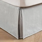 Miye Pleated Waffle Weave Bed Skirt, Tailored Dust Ruffle 18 Inch Drop Easy F.... Fixed Price $47.35.