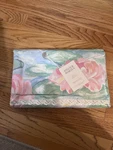 Atelier Martex Monet's Lilies Twin Flat Sheet Floral Embroidered Nip. Fixed Price $20.00.