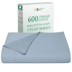 California Design Den Size Flat Sheet Only - 100% Queen, Blue. Fixed Price $64.99.