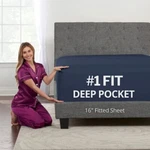 Queen Size Fitted Sheet Only - Real 16 Inch Deep Pocket. Fixed Price $26.49.